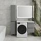 Style Line Тумба с раковиной под стиральную машину Даллас 100 R Люкс Plus подвесная серая – картинка-21